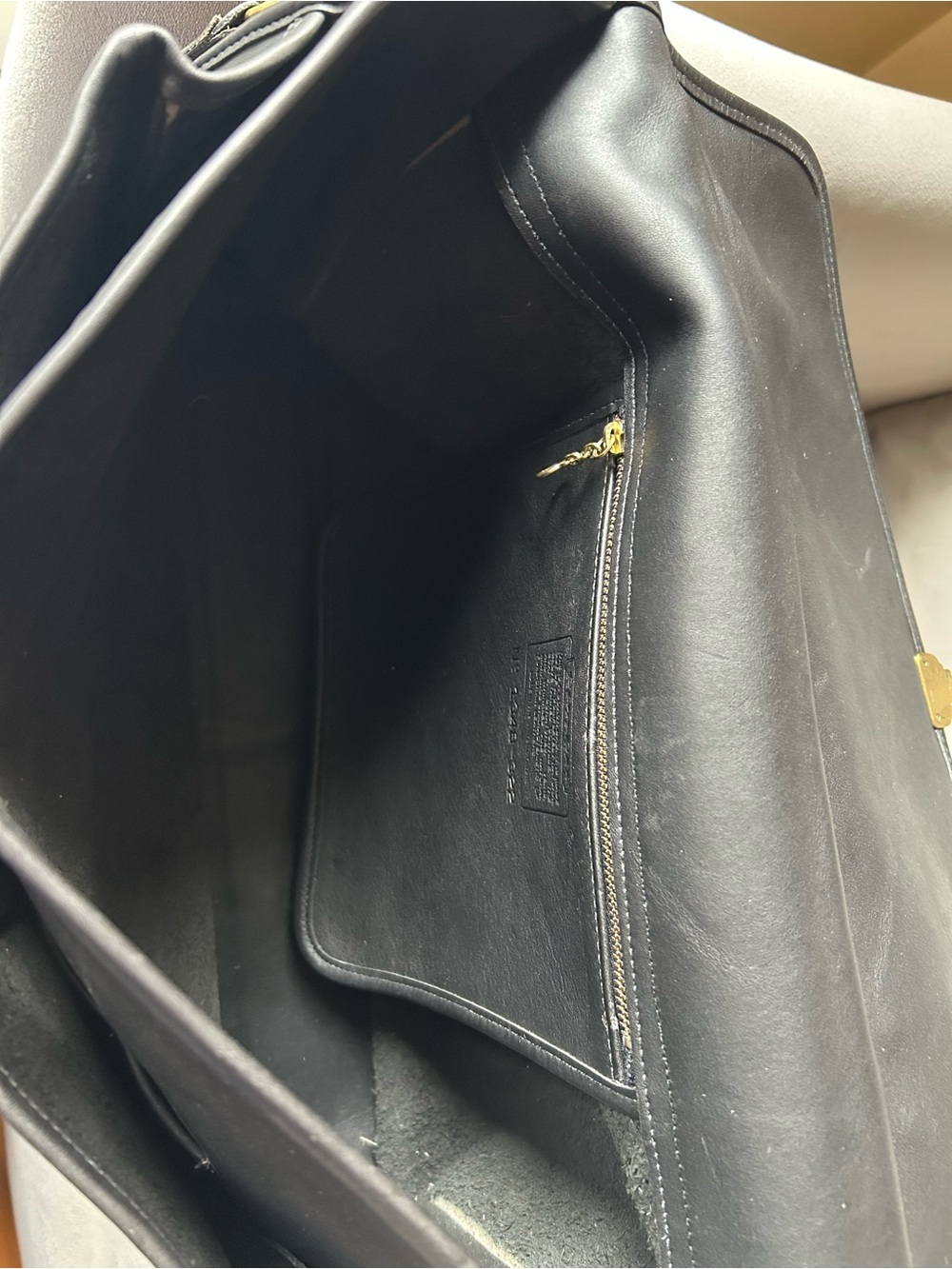 Vintage Coach Black Leather Beekman Briefcase Messenger Bag USA - Picture 6 of 16